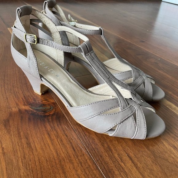 Chelsea Crew vintage look T-strap heels | Gray | Women's 39 - Picture 3 of 6